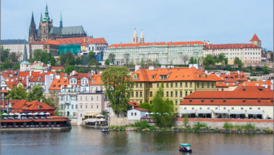 Widok na Hradczany w Pradze