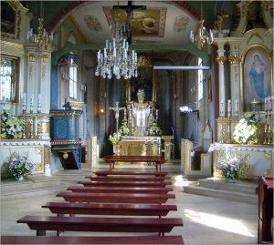 Wnętrze kościoła św.Erazma w Barwałdzie Dolnym