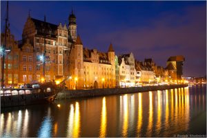 Gdańsk nad Motłatwą nocą