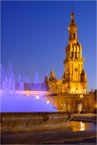 Plaza de España nocą