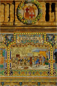 Barcelona na Plaza de Espana w Sewilli