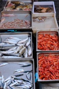 Ryby i owoce morza na targu