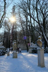 Łazienki zimą