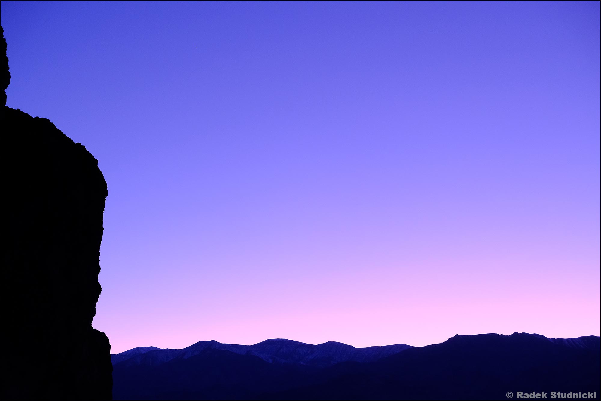 Dolina Śmierci po zachodzie