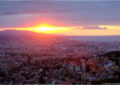 Wschód słońca nad Barceloną